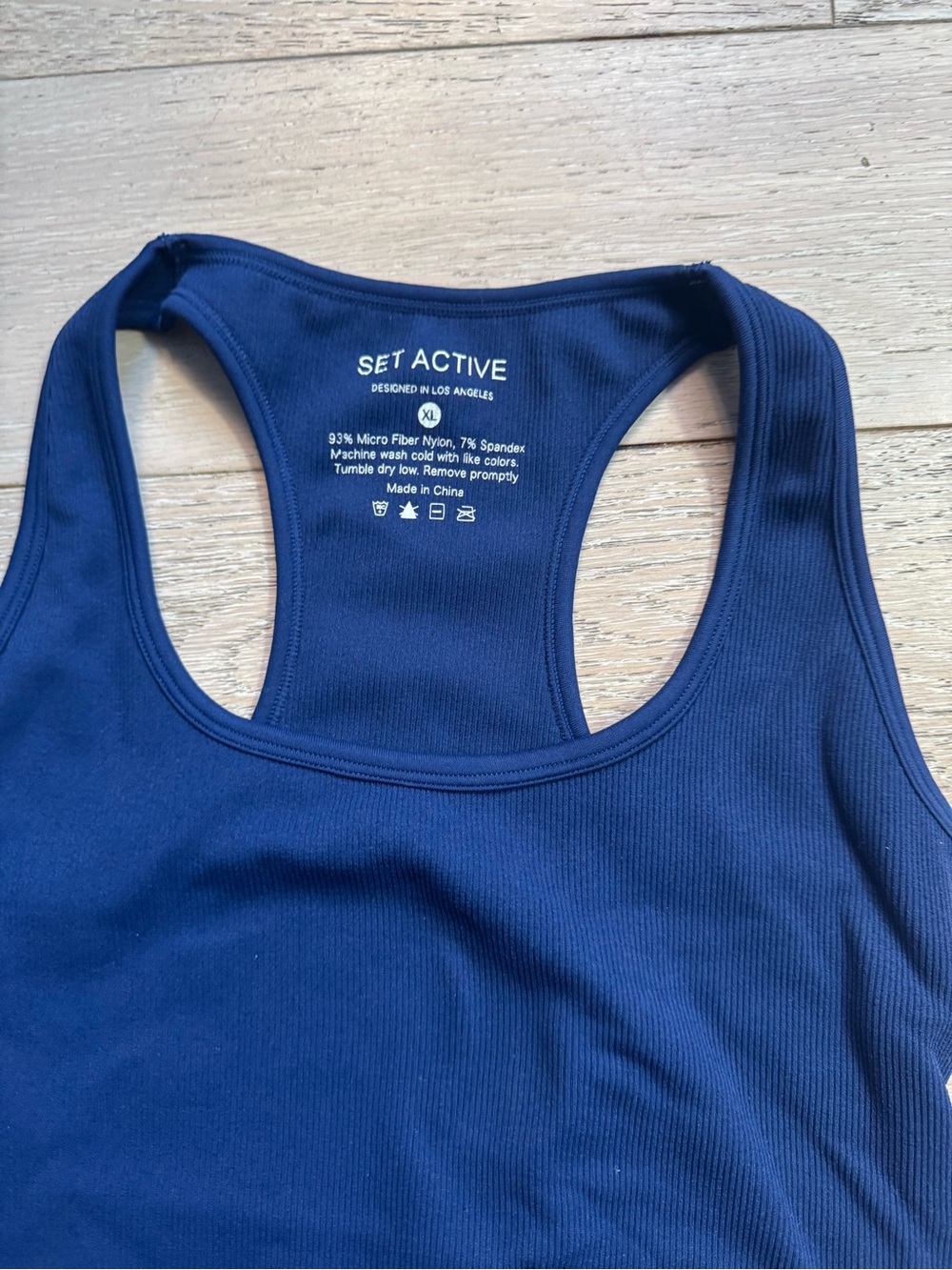 SET Active Deep Navy Racerback Tank - Picture 2 of 3